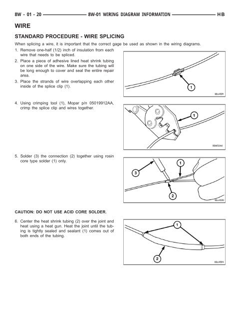 8W-01 WIRING DIAGRAM INFORMATION