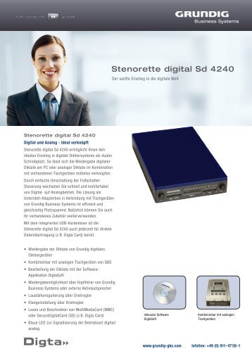 Stenorette digital Sd 4240 - Diktiergeräte