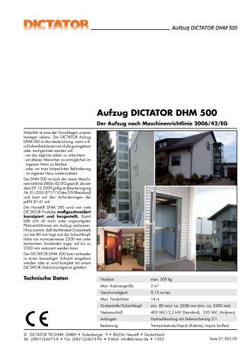 Homelift DHM 500 - Dictator