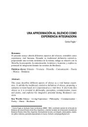 una aproximaciÃ³n al silencio como experiencia integradora