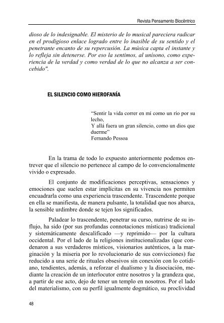 una aproximaciÃ³n al silencio como experiencia integradora