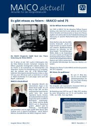 Es gibt etwas zu feiern - MAICO wird 75 - Maico Diagnostics