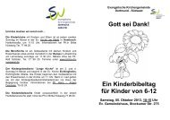 Informationen zum Kinderbibeltag - Evangelische Kirchengemeinde ...
