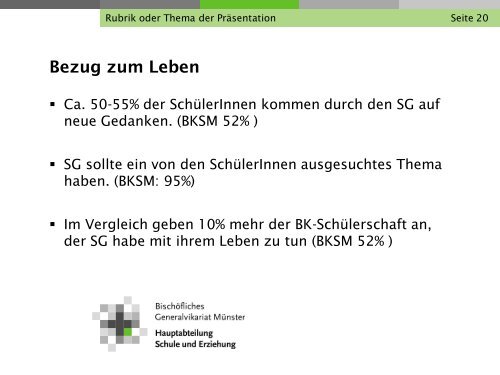 Liturgie in der Schule - Schulseelsorge