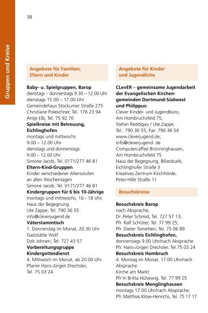 südwest evangelisch - Evangelische Kirchengemeinde Dortmund ...