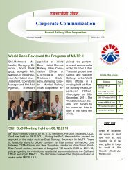 Corporate Communication - Mumbai Railway Vikas Corporation Ltd.