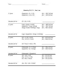 Hess' Law ps18-1