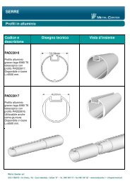 Profili in alluminio Codice e descrizione Disegno ... - Metal Center