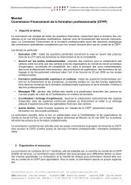 Mandat Commission Financement de la formation ... - SBBK