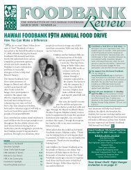 HAWAII FOODBANK19TH ANNUAL FOOD DRIVE