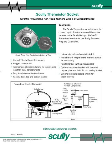 Scully Thermistor Socket - Acme Fluid Handling