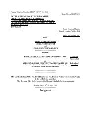 Court of Appeal Judgment Template - Reinsurance Focus