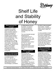 What is the shelf life of honey? Honey stored in sealed ... - BJCP
