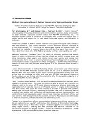 ReMax Supplier Agreement - Tadiran Telecom