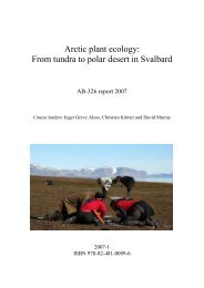 Arctic plant ecology: From tundra to polar desert in Svalbard - Unis