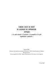 Etude Elargir l'accÃ¨s au crÃ©dit au logement aux emprunteurs ... - Anil