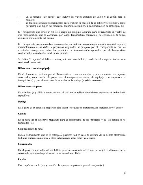CONDICIONES GENERALES DE TRANSPORTE DE ALITALIA ...