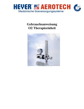 Gebrauchsanweisung O2 Therapieeinheit - heyer aerotech