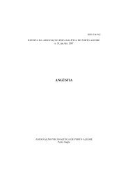 Revista n.Â° 33 - APPOA - AssociaÃ§Ã£o PsicanalÃ­tica de Porto Alegre