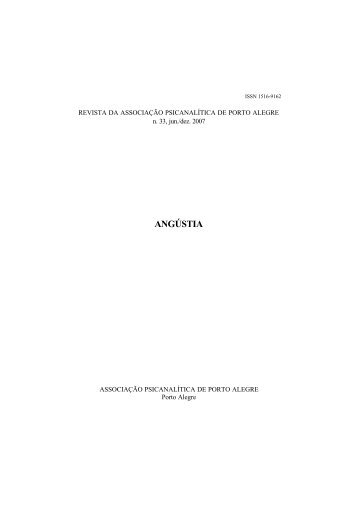 Revista n.Â° 33 - APPOA - AssociaÃ§Ã£o PsicanalÃ­tica de Porto Alegre