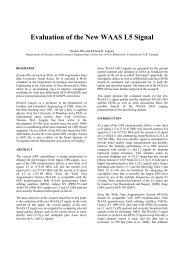 Evaluation of the New WAAS L5 Signal - University of New Brunswick