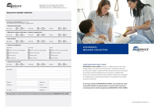 ASSURANCE- MALADIE COLLECTIVE - mediservice vsao-asmac