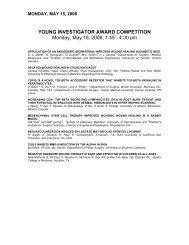 YOUNG INVESTIGATOR AWARD COMPETITION Monday, May 15 ...