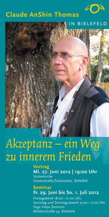 Akzeptanz Ã¢Â€Â“ ein Weg zu innerem Frieden - Zaltho-Sangha