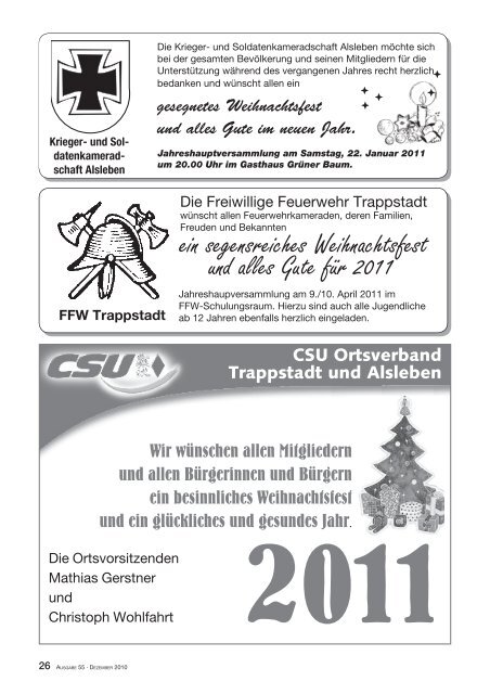 Gemeindeblatt Januar 2011 - Markt Trappstadt