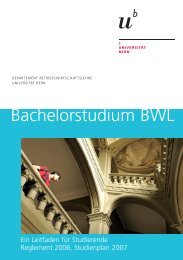 Bachelorstudium Bwl - Departement BWL - UniversitÃ¤t Bern
