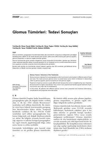 Glomus Tümörleri: Tedavi Sonuçları