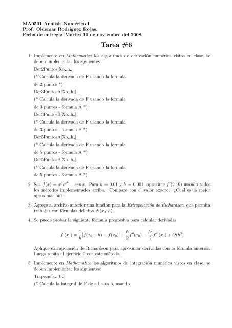 Tarea #6 - Oldemar RodrÃ­guez Rojas