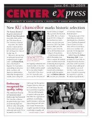 [pdf] Center Express - June 4, 2009 - University of Kansas Medical ...