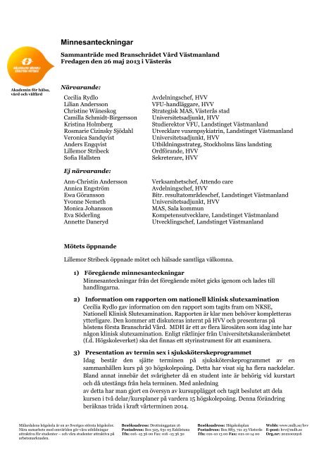 Branschråd Vård Västmanland 2013-05-24 (pdf 276 kB)