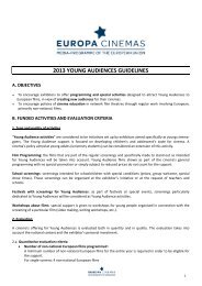 2013 YOUNG AUDIENCES GUIDELINES - Europa Cinemas
