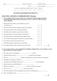 B2 LEVEL ENGLISH EXAM TEST IV A PART ONE ... - SJO PWr