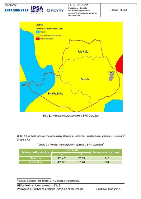 he ustikolina - Federalno ministarstvo okoliÅ¡a i turizma