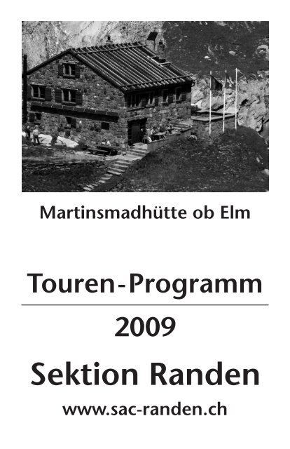 Tourenprogramm 2009 - SAC Sektion Randen