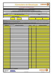 Formulário de Devolução - Osram
