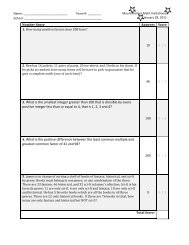 3. What is the smallest integer greater than 100 that is divisible by ...