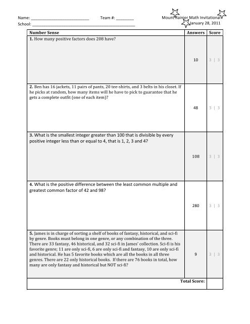 3. What is the smallest integer greater than 100 that is divisible by ...