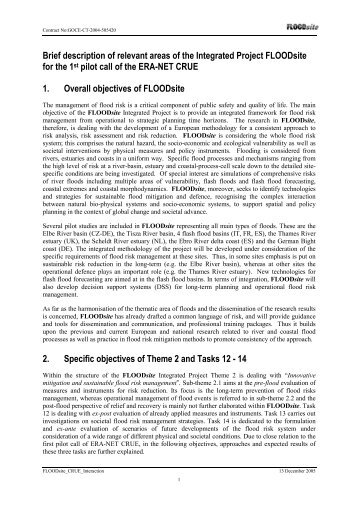 FLOODsite CRUE Interaction.pdf - CRUE Flooding Era-Net