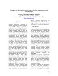 Comparison of irrigation performance based on management and ...