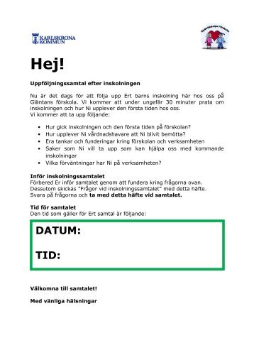 DATUM: TID: