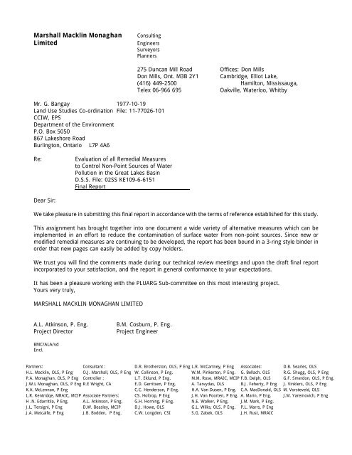 Evaluation of Remedial Measures to Control Non-Point Sources of ...