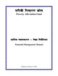 Financial Manual of PAF - Poverty Alleviation Fund, Nepal