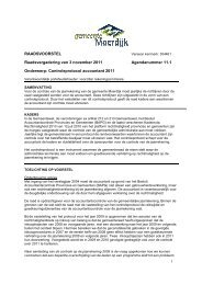 Controleprotocol accountant 2011. - gemeente Moerdijk