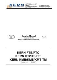 KERN FTB/FTC KERN ITB/ITS/ITT KERN KMB/KMS/KMT ... - FineMech