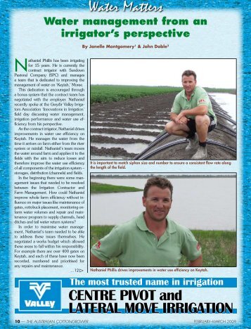 Water management from an irrigator's perspective - Greenmount Press