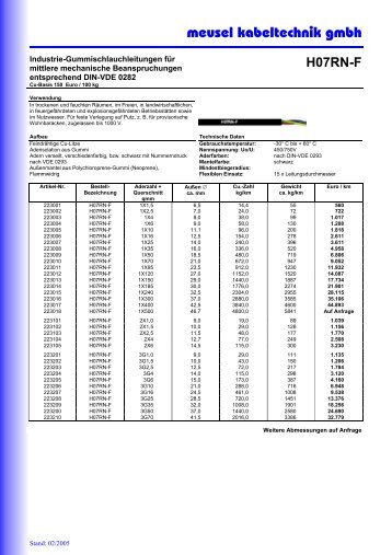H07RN-F - Meusel Kabeltechnik GmbH